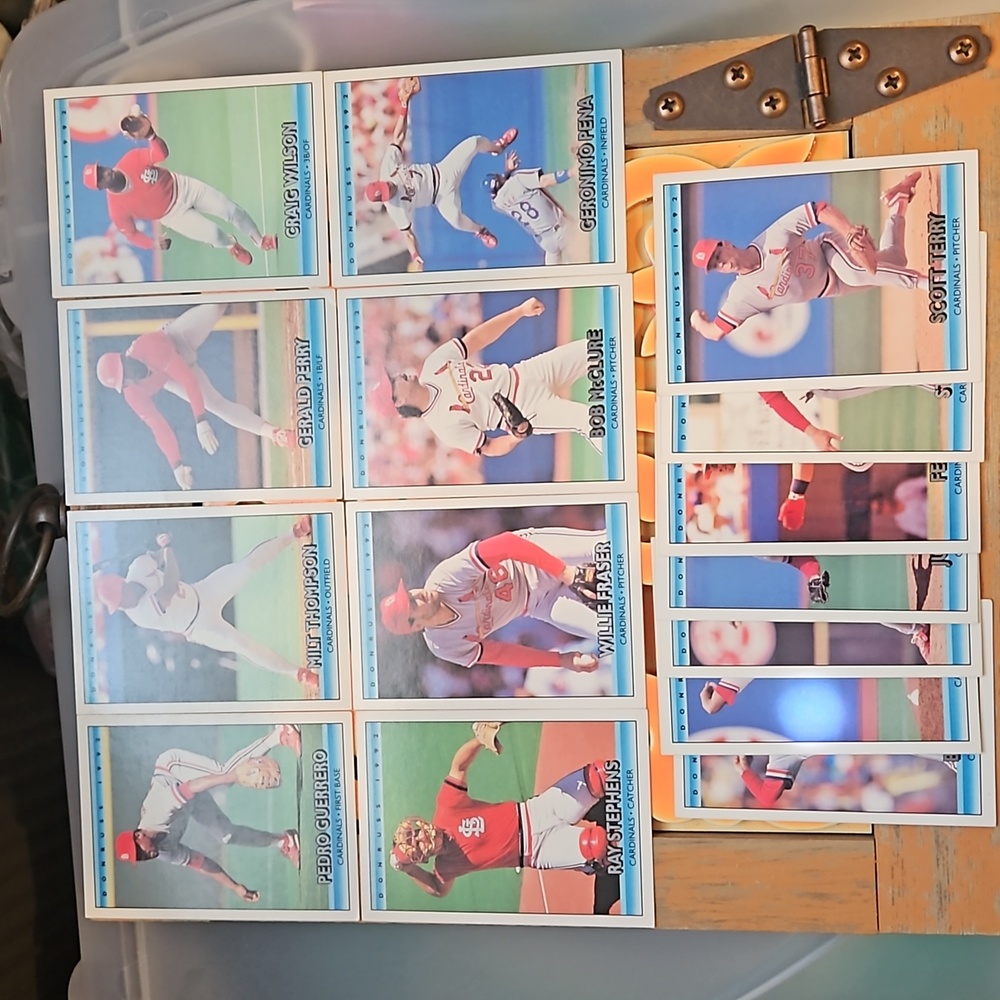 1992 Dunruss Saint Louis Cardinals Baseball Cards 8 pack